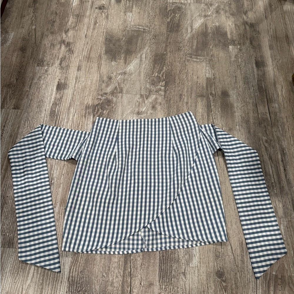 superdown Navy Gingham Mini Skirt - Picture 2 of 8